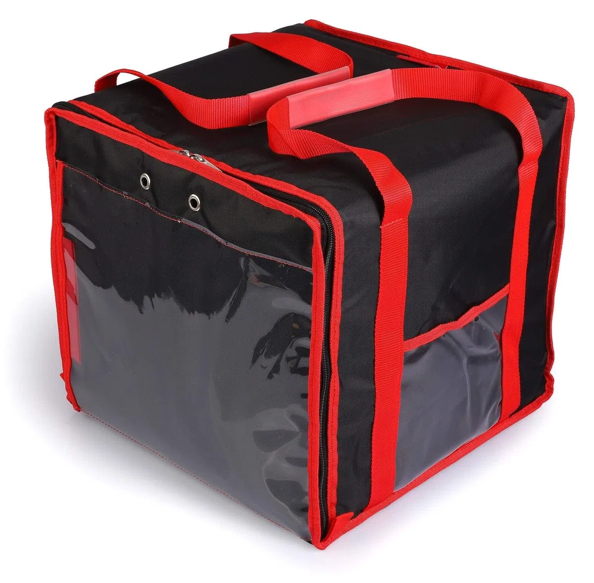 safemi Borsa Termica Porta Pizze da Asporto 8/10 Cartoni Express 10 Nera e Rossa