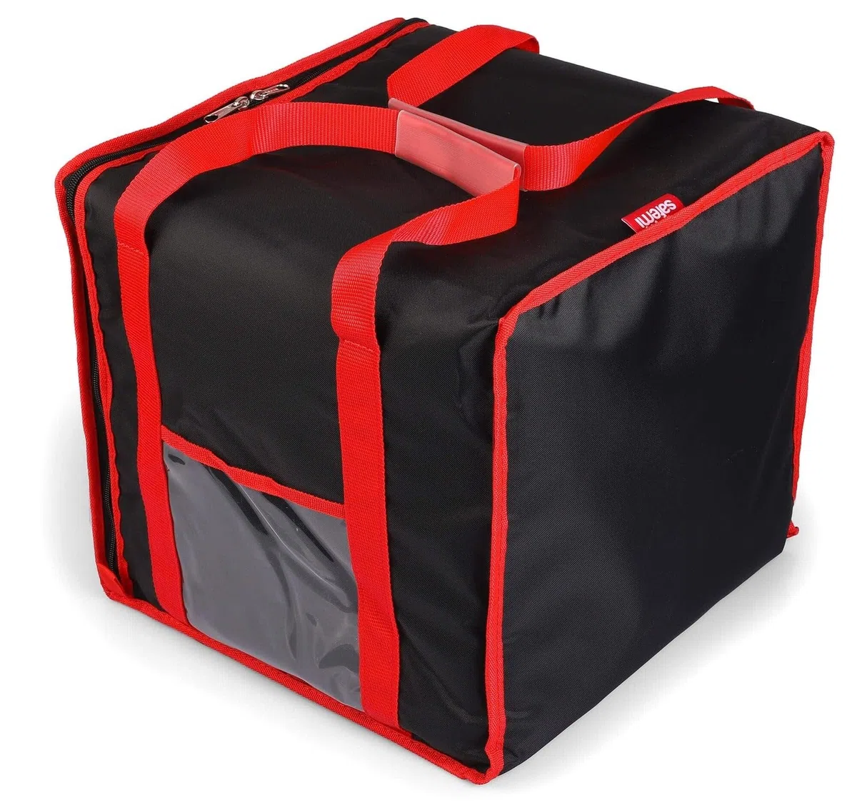 safemi Borsa Termica Porta Pizze da Asporto 8/10 Cartoni Express 10 Nera e Rossa