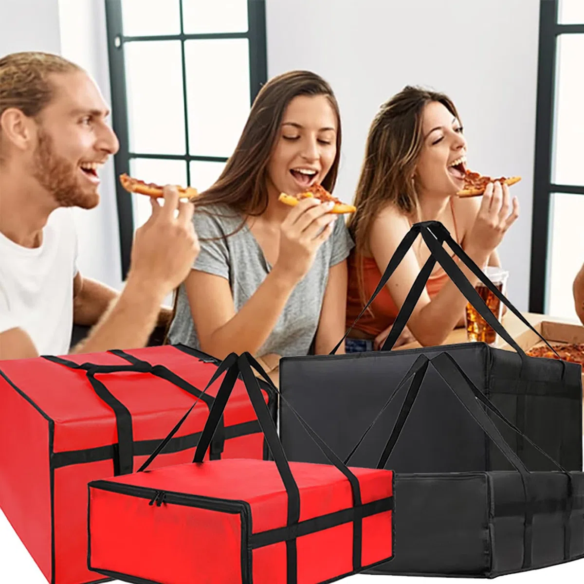 Borsa Termica Pizza, Borsa Scaldapizza, Grande Borsa Termica per Pizza, Borsa Termica Pieghevole, Borsa Termica Pizza Asporto, per Picnic All'Aperto