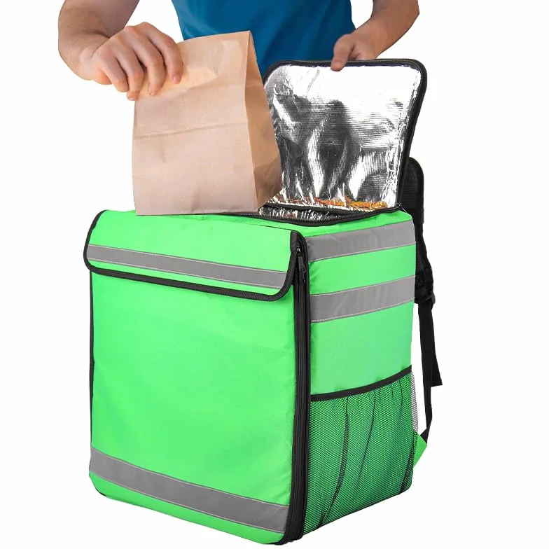 Delivery Bag Store Borsa per consegna telescopica da 89 litri per Uber Eats Zaino per consegna cibo isolato con funzionalità espandibile Borsa termica per pizza idrorepellente Bagpack