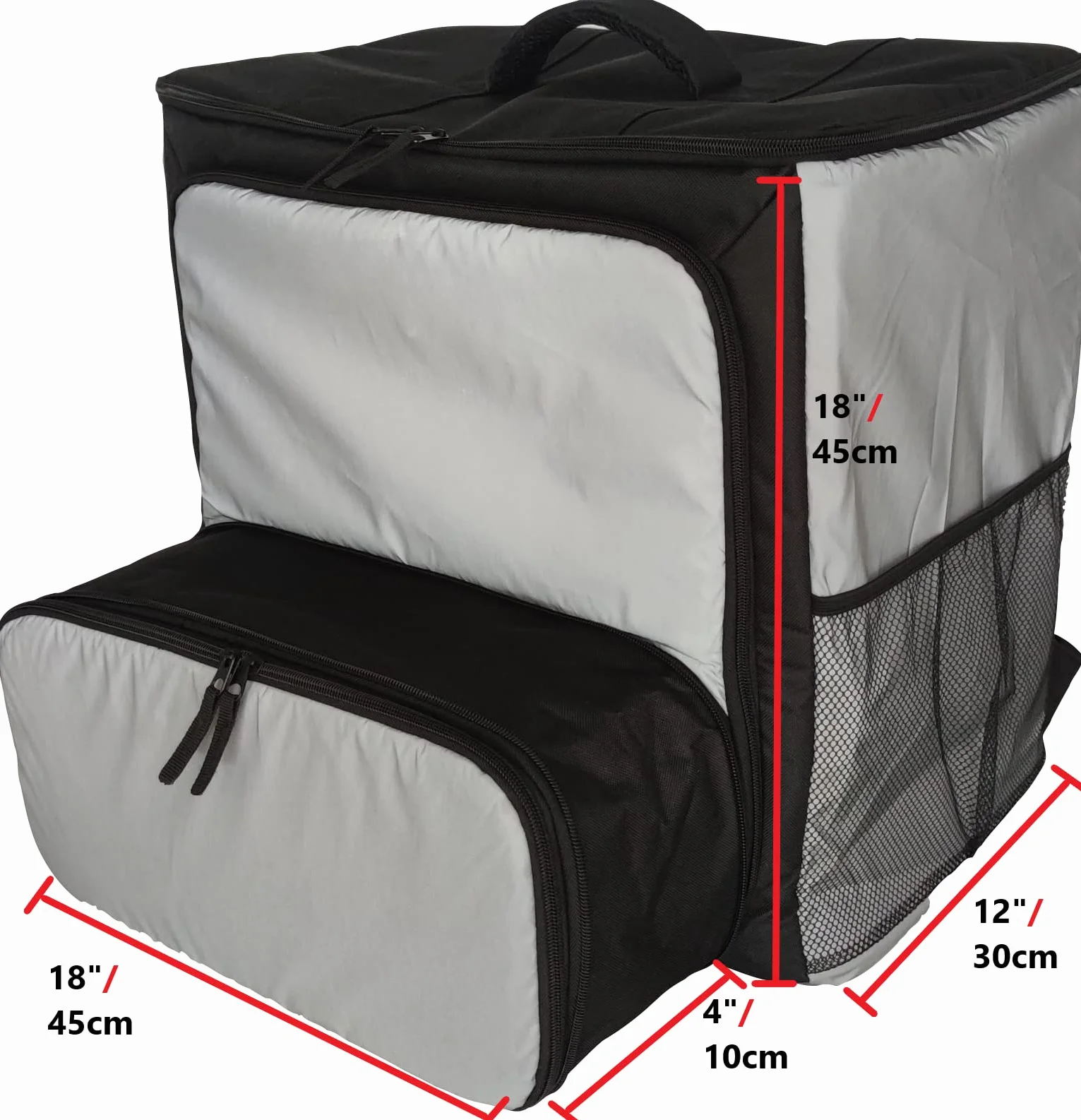 Delivery Bag Store 60 XL Grande zaino per la consegna degli alimenti, borsa termica espandibile per catering, borsa termica per pizza Uber Eats Deliveroo