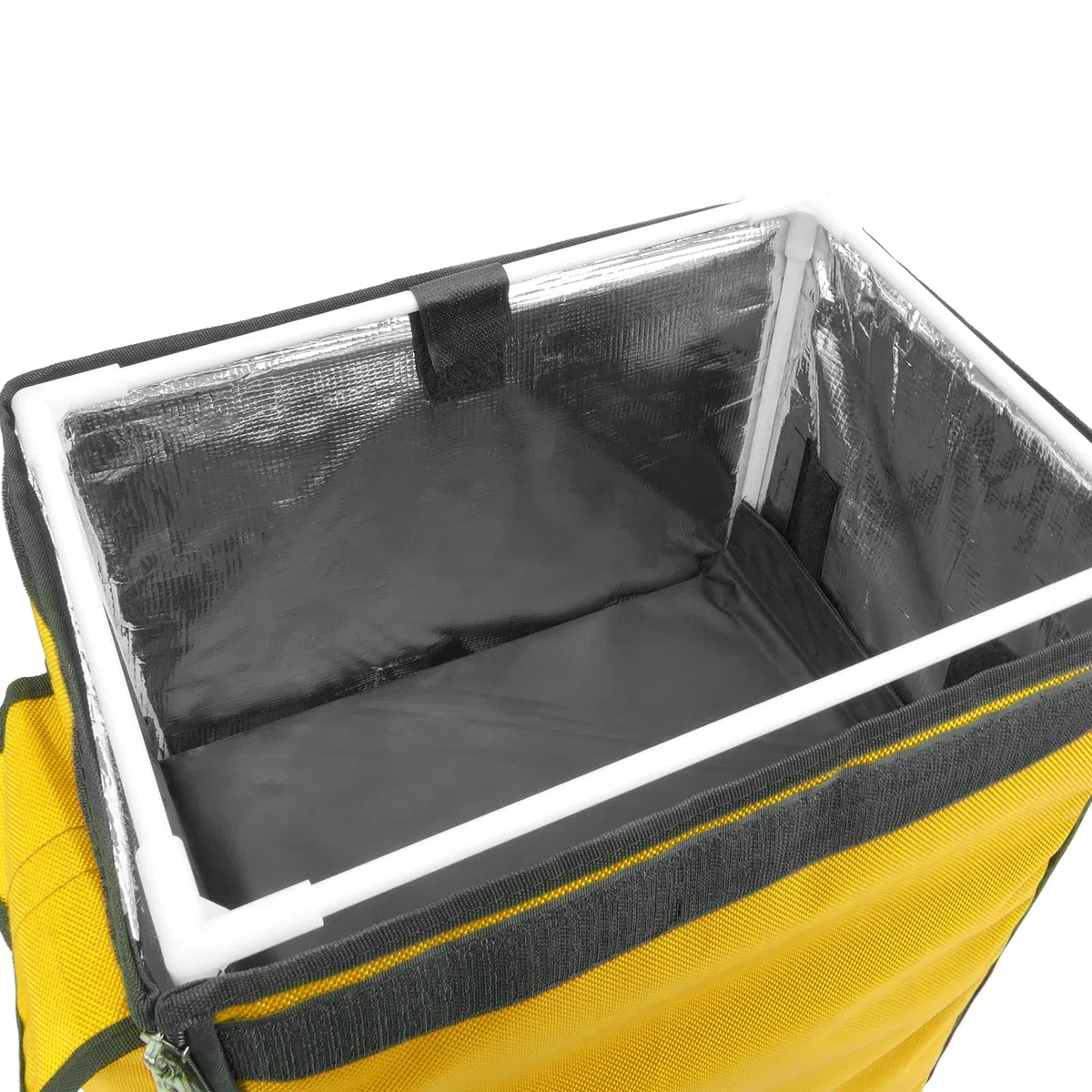 Zaino isotermico 35 x 49 x 25 cm, giallo per piatti cotti e spedizioni di ordini alimentari