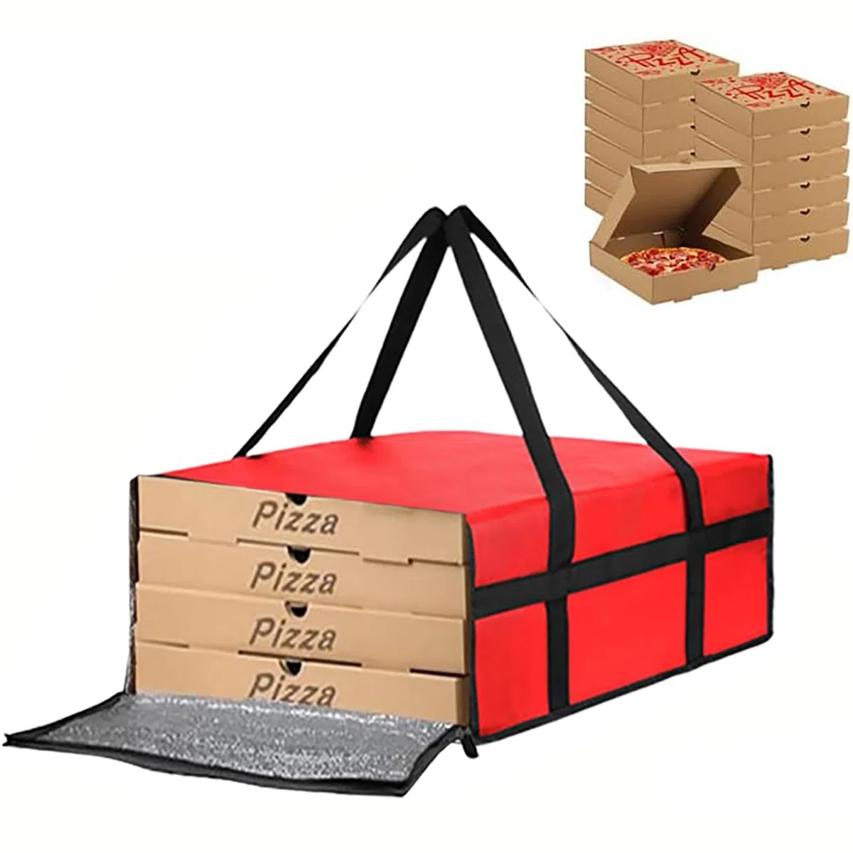 Borsa Termica Pizza, Borsa Scaldapizza, Grande Borsa Termica per Pizza, Borsa Termica Pieghevole, Borsa Termica Pizza Asporto, per Picnic All'Aperto