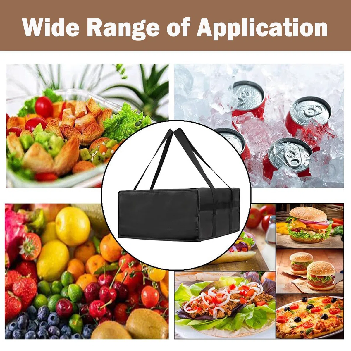 Borsa Termica Pizza, Borsa Scaldapizza, Grande Borsa Termica per Pizza, Borsa Termica Pieghevole, Borsa Termica Pizza Asporto, per Picnic All'Aperto