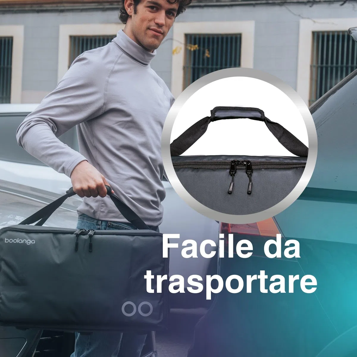 Borsa termica per auto • Borsa per la consegna di alta qualità che mantiene il cibo caldo e freddo per ore • 100% idrorepellente • Vol. 48 litri • Progettato per corrieri professionisti, Nero