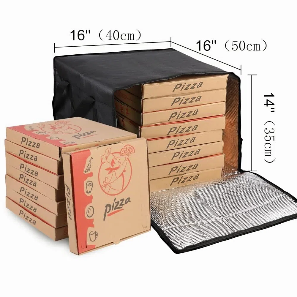 musbus borsa sacco grande, riutilizzabile, per alimenti refrigerati e isolati, ideale per la spesa della spesa (nero) Borsa termica termica frigorifero per picnic, 1链接黑色外卖包